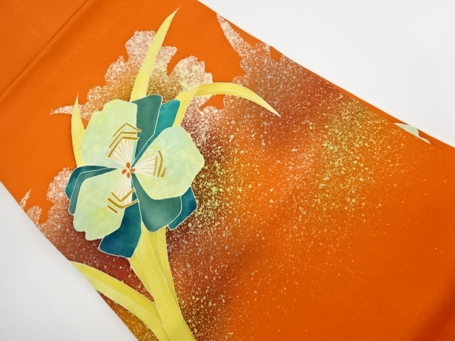 リサイクル　塩瀬花模様名古屋帯